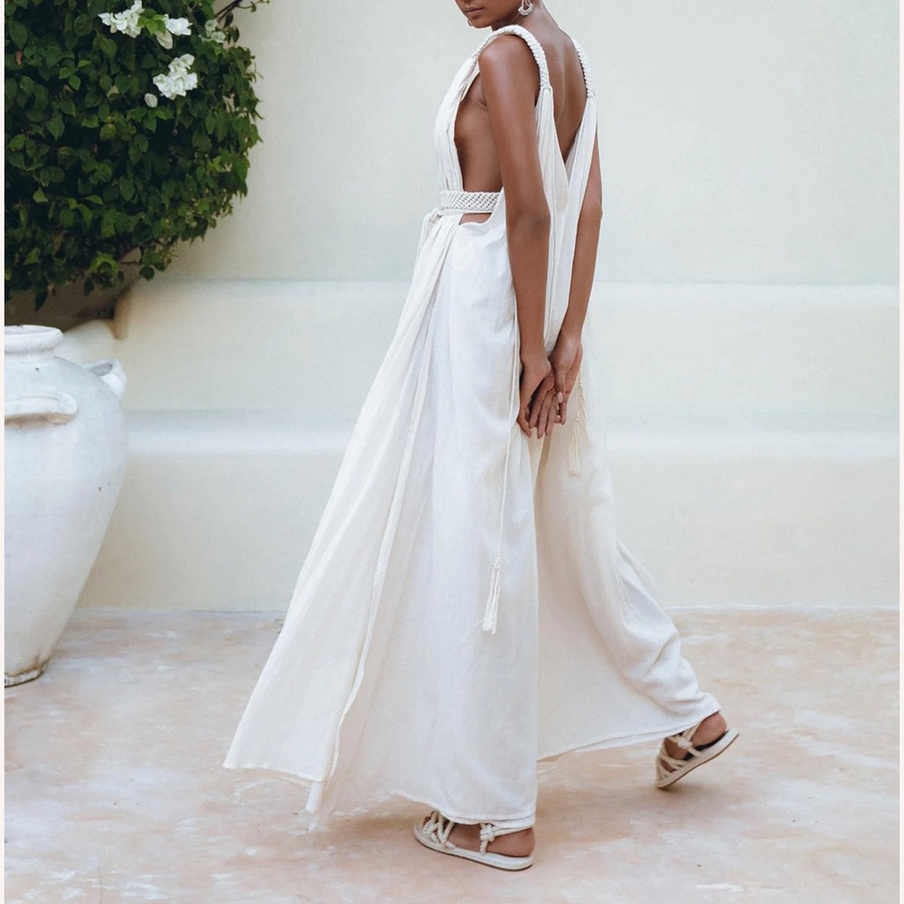 Aya Sacred Wear Boho Beach Macrame Wedding Dress - multi-way bohemian dress. - Picture 5 of 9